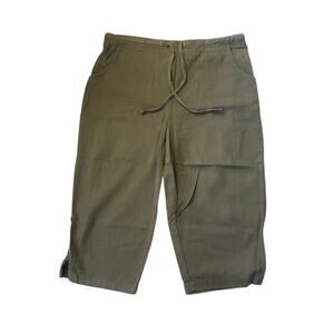 Vintage Erika Petite Green Cropped Pants Womens Size PL